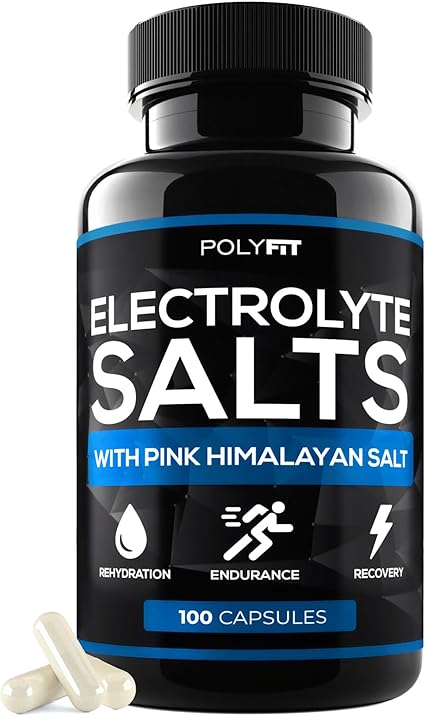 Polyfit Electrolyte Salts - 100 Salt Pills - NSF Certified - Electrolytes